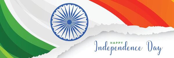 kreativ indisch Flagge Banner Design im Papier Schnitt Stil vektor
