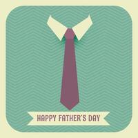glücklich Väter Tag mit Krawatte und Halsband vektor