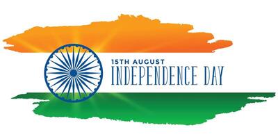 oberoende dag av Indien tricolor vattenfärg bakgrund vektor