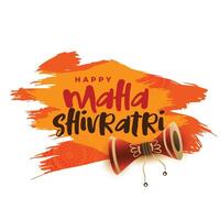 maha Shivratri Hindu Festival Gruß Hintergrund vektor