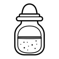 schick Gliederung Symbol von ein Baby Flasche im , perfekt zum Säuglingsbezogene Entwürfe. vektor