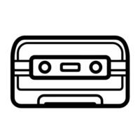 rationalisiert Audio- Kassette Gliederung Symbol im Format zum retro Entwürfe. vektor