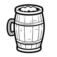 knackig Gliederung Symbol von ein Bier Becher im , perfekt zum Brauerei oder Kneipe Entwürfe. vektor
