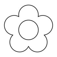 Blume y2k Element Linie Symbol. vektor