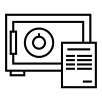 Datei sicher Box Symbol mit transparent Hintergrund vektor