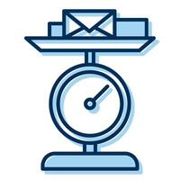 Post- Mail Paket Wiegen Symbol, Post Büro Ausrüstung Symbol vektor