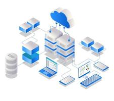 Cloud-Server-Analyse vektor