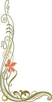 Blumen- Ornament Design, Blumen- Elemente Design, Luxus Zier Grafik Element Grenze, wirbelt Blumen, Laub Strudel dekorativ Design zum Seite Dekoration Karten, Hochzeit, Banner, Logos, und Frames vektor
