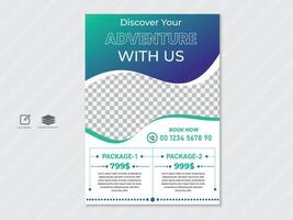 kreativ Reise Agentur Werbung Flyer Design Vorlage vektor