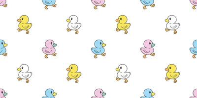 Anka sömlös mönster sudd Anka badrum dusch gående leksak kyckling fågel sällskapsdjur scarf isolerat tecknad serie djur- bricka tapet upprepa bakgrund klotter illustration pastell Färg design vektor