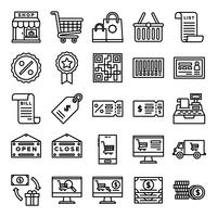 Einzelhandel Icons Pack vektor