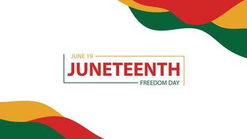 19. Juni Hintergrund Design, 19. Juni Freiheit Tag abstrakt Hintergrund, Banner, Poster, Gruß Karte. vektor