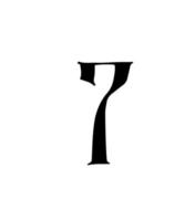 figur. vektor. logotyp för företaget. ikon för webbplatsen. separat nummer från det ryska alfabetet. gotisk nyrysk antik stil från 17-19 århundraden. vektor