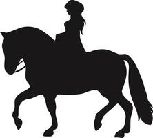 Cowboy Zahl Silhouette mit Lasso und Pferd. Illustration Symbol vektor