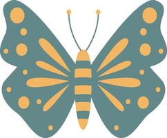bezaubernd Schmetterling mit süß Karikatur Design. isoliert Illustration. vektor