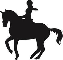 Cowboy Zahl Silhouette mit Lasso und Pferd. Illustration Symbol vektor