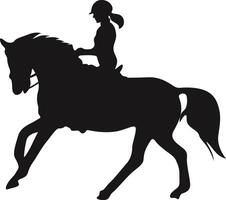 Cowboy Zahl Silhouette mit Lasso und Pferd. Illustration Symbol vektor