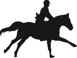 Cowboy Zahl Silhouette mit Lasso und Pferd. Illustration Symbol vektor