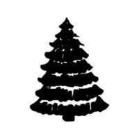 Handskizze Weihnachtsbaum. gezeichneter Weihnachtsbaum. Vektor-Illustration. eben vektor
