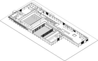 3d Illustration von industriell Projekt vektor