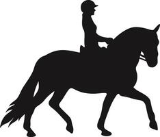 Cowboy Zahl Silhouette mit Lasso und Pferd. Illustration Symbol vektor