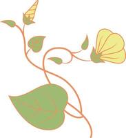 Blumen- botanisch Ast Illustration. Hand gezeichnet Blume Design isoliert auf Weiß Hintergrund vektor