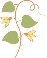 Blumen- botanisch Ast Illustration. Hand gezeichnet Blume Design isoliert auf Weiß Hintergrund vektor