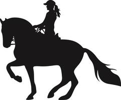 Cowboy Zahl Silhouette mit Lasso und Pferd. Illustration Symbol vektor