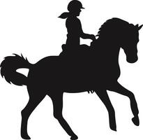 Cowboy Zahl Silhouette mit Lasso und Pferd. Illustration Symbol vektor