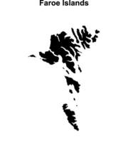 faroe öar tom översikt Karta design vektor
