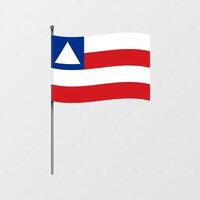 Bahia Flagge auf Fahnenstange. Illustration. vektor