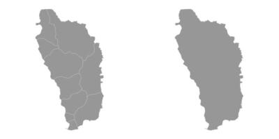 dominica Karta med administrativ divisioner. illustration. vektor