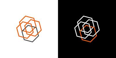 Hexagon Linie Logo geometrisch Symbol Element abstrakt Symbol vektor