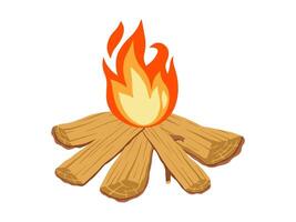 Brennholz Flamme Element Illustration vektor