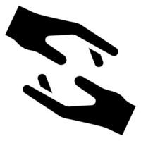 Symbol für humanitäre Glyphe vektor