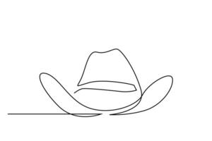 alt retro amerikanisch Cowboy und Geschäftsmann Hut Gentleman Hut Objekt Linie Kunst vektor