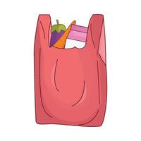 Illustration von Einkaufen Plastik Tasche vektor