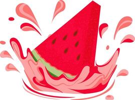 saftig Scheiben Wassermelone Design Illustration vektor