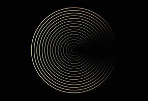 koncentrisk cirkel element. guld lyxig färg ring. abstrakt vektorillustration för ljudvåg, gyllene grafik, modern dekoration för webbplatser, affischer, banners, mall eps10-vektor vektor