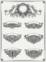 Jahrgang Gravur Band dekorativ Ornament Design Elemente, Illustration Hand gezeichnet - - eps 10 vektor