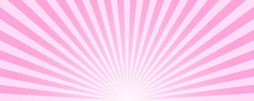 rosa radiell rader. rosig solnedgång strålar mönster. manga bok sida design. cirkus eller karneval bakgrund. jordgubb bubbla gummi, ljuv klubba godis, is grädde textur vektor