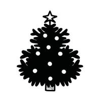 Weihnachtsbaum Schwarz-Weiß-Abbildung vektor