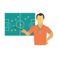 Fußball Trainer Symbol Clip Art Benutzerbild Logo isoliert Illustration vektor