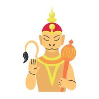 hanuman ikon ClipArt avatar logotyp isolerat illustration vektor