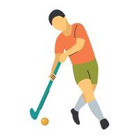 fält hockey spelare ikon ClipArt avatar logotyp isolerat illustration vektor