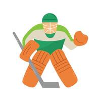 Eishockey Tormann Symbol Clip Art Benutzerbild Logo isoliert Illustration vektor