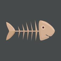 Fisch Fossil Symbol Clip Art Benutzerbild Logo isoliert Illustration vektor