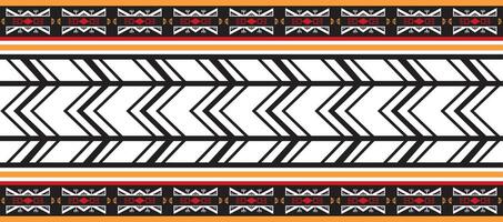 färgrik inföding amerikan sömlös mönster. ändlös aztek, maja, inka prydnad. teckning för gräns och ram. vektor