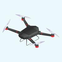 Drohnen Quadrocopter isometrische digitale Flugzeuge