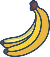 öffnen Banane linear Farbe Illustration vektor